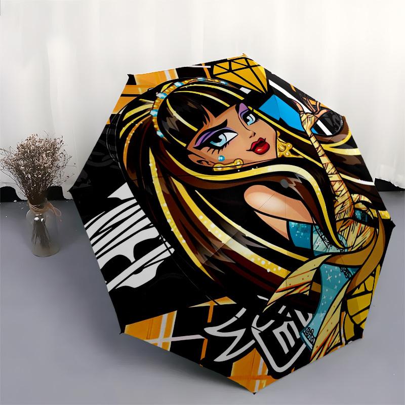 1pc CMonster High leopatra, Snake Themed High-quality Umbrella,Automatic Opening and Closing Umbrella,Multi-functional Umbrella G0811104