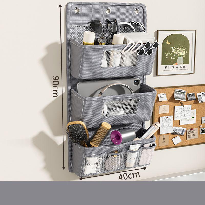 

Подвесной органайзер для хранения из ткани Оксфорд, настенный органайзер, установка без сверления, органайзер для нижнего белья и носков, сумка для хранения для дома, общежития, шкафа 3 Layer серый