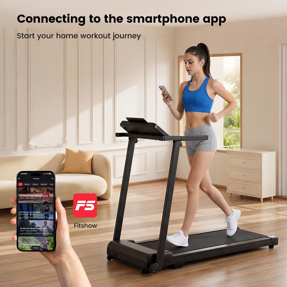 Formil X2NC Folding Treadmill with FitShow APP Manual Incline 1–12KM/H Running Machine LED Display Home Fitness Treadmill