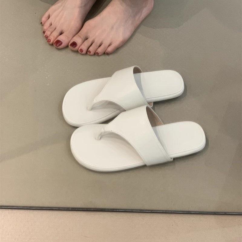 Niche Design Half Slippers Women's Shoes Fashion Toe Flat Bottom Holiday Drag