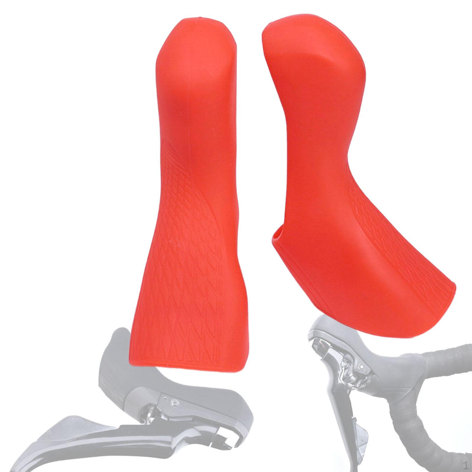 

1 пара чехлов на рычаги переключения передач для велосипеда, износостойкие, только для R8020, удобный захват, силиконовые накладки на тормозные ручки красный