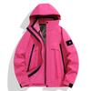 Couple 2-in-1 Waterproof Windproof Warm Fleece Jacket Outdoor Hiking Camping
