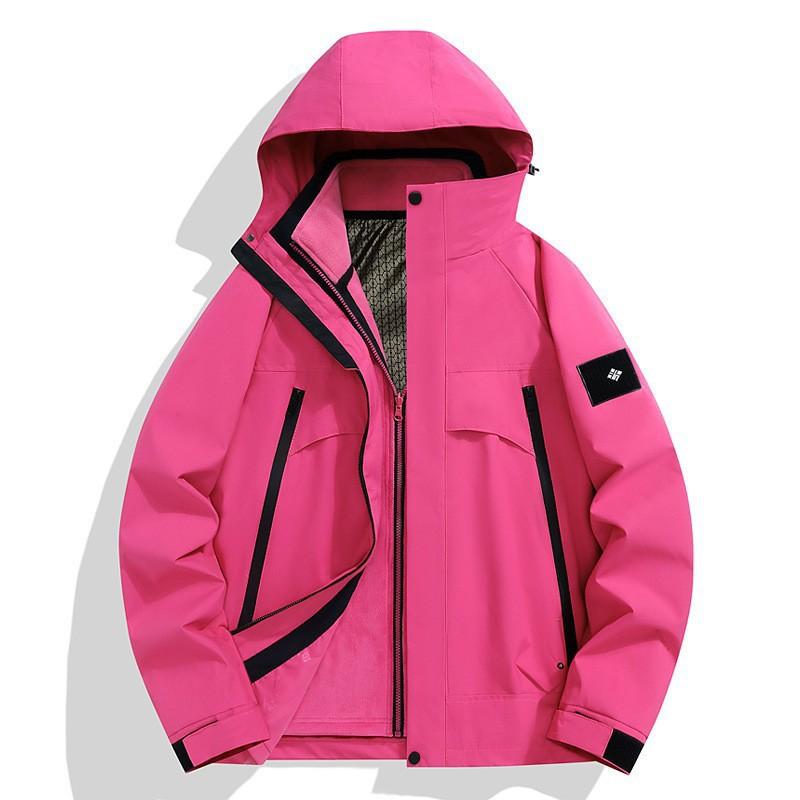 Couple 2-in-1 Waterproof Windproof Warm Fleece Jacket Outdoor Hiking Camping
