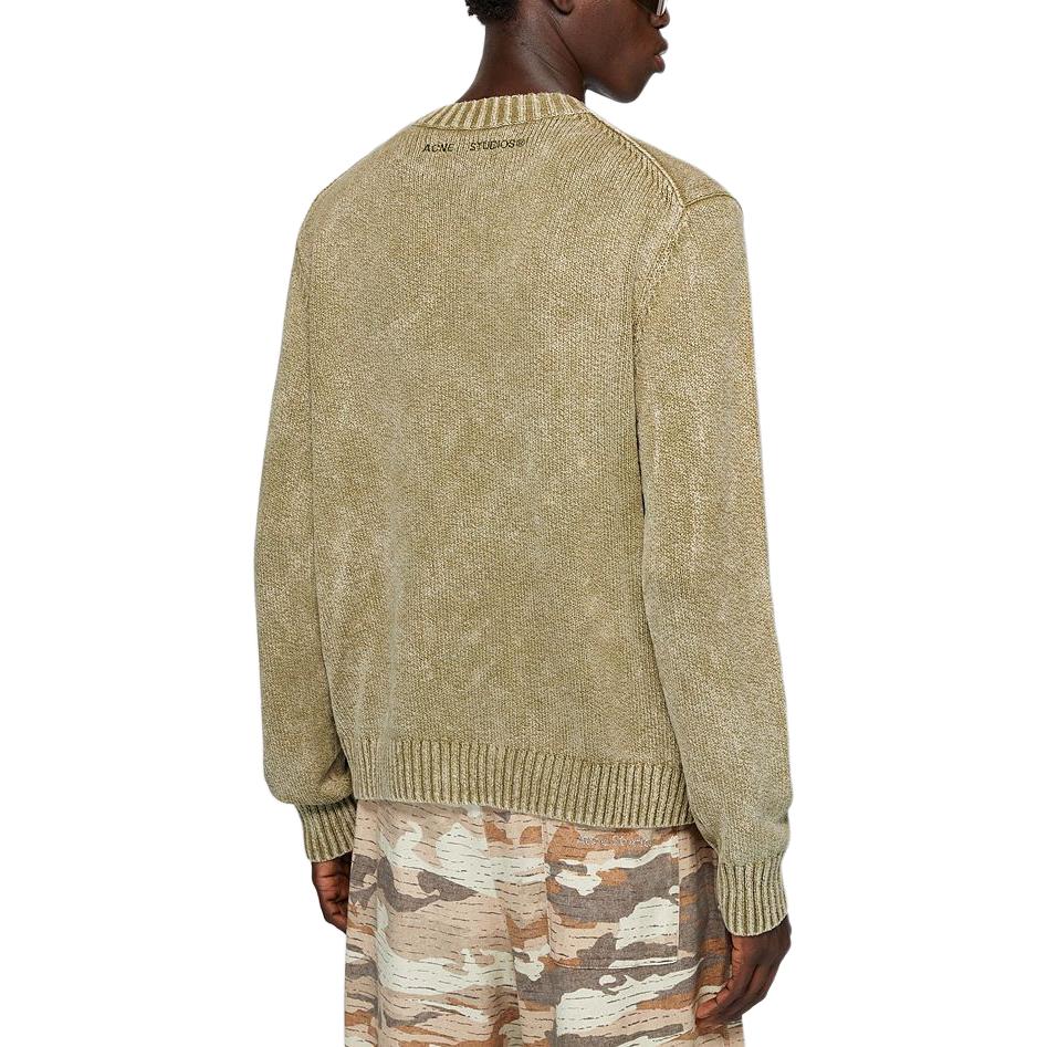 Acne Studios Embroidered-logo Jumper B60296-Olive Green