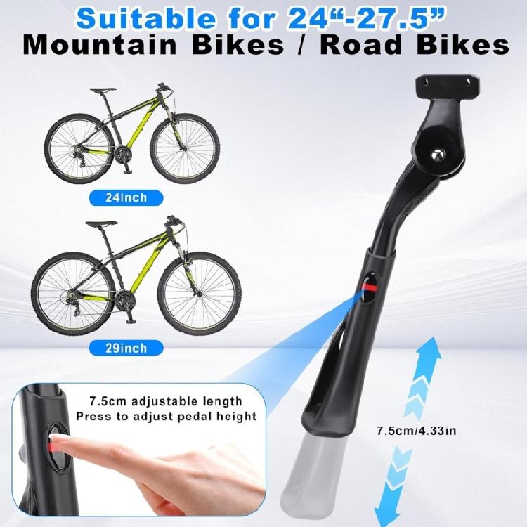 Adjustable Bicycles Kickstand Stand Side Rear Parking Rack Aluminum Alloy Road Bike Kickstand Parking Stand Enduring