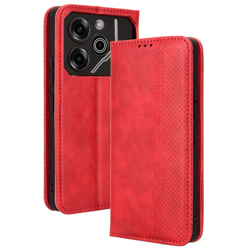 For TECNO Pova 6 Pro 5G LI9 Case Wallet Retro Texture Leather Phone Cover