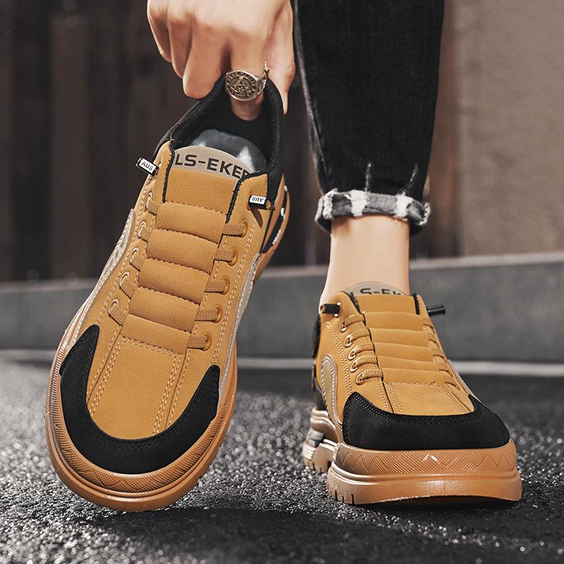 

Инструментальная мужская обувь осень платформа британский стиль низкий верх инструментальная обувь на платформе без шнурков на одной педали повседневные ботинки Мартина 44