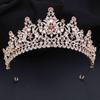 Luxury Flower Crystal Tiaras and Crowns for Bride Women Elegant Bridal Wedding Crown Hair Jewelry Party Prom Accessories