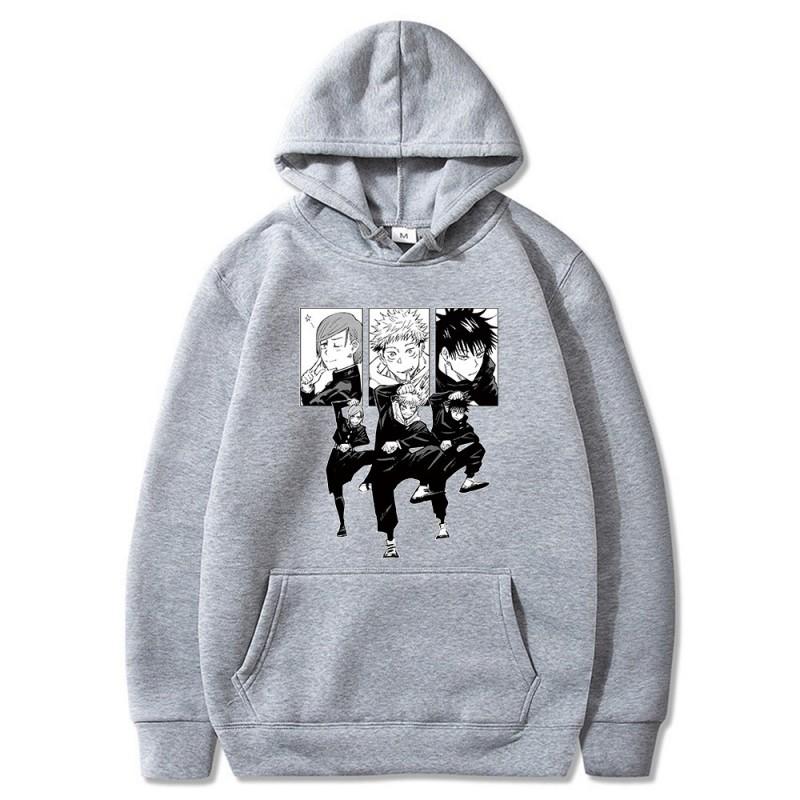 Anime Hoodie Jujutsu Kaisen Printed Sweatshirt Unisex Long Sleeve Pullover Casual Streetwear