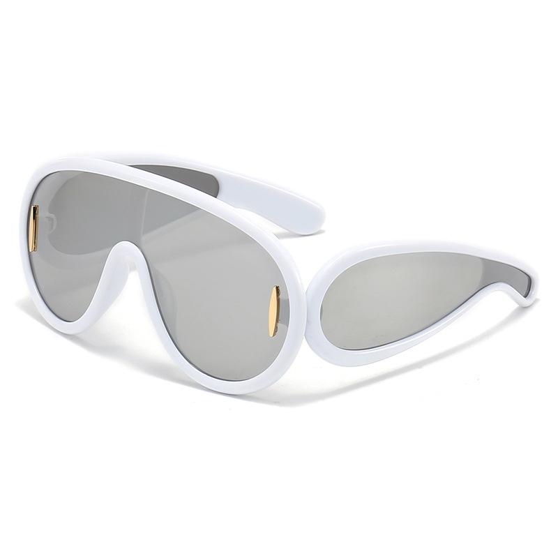 Y2K Vintage Oversized Pilot Sunglasses UV400 Fashion Mirror Shades Trendy Punk Cool Sun Glasses For Women Men