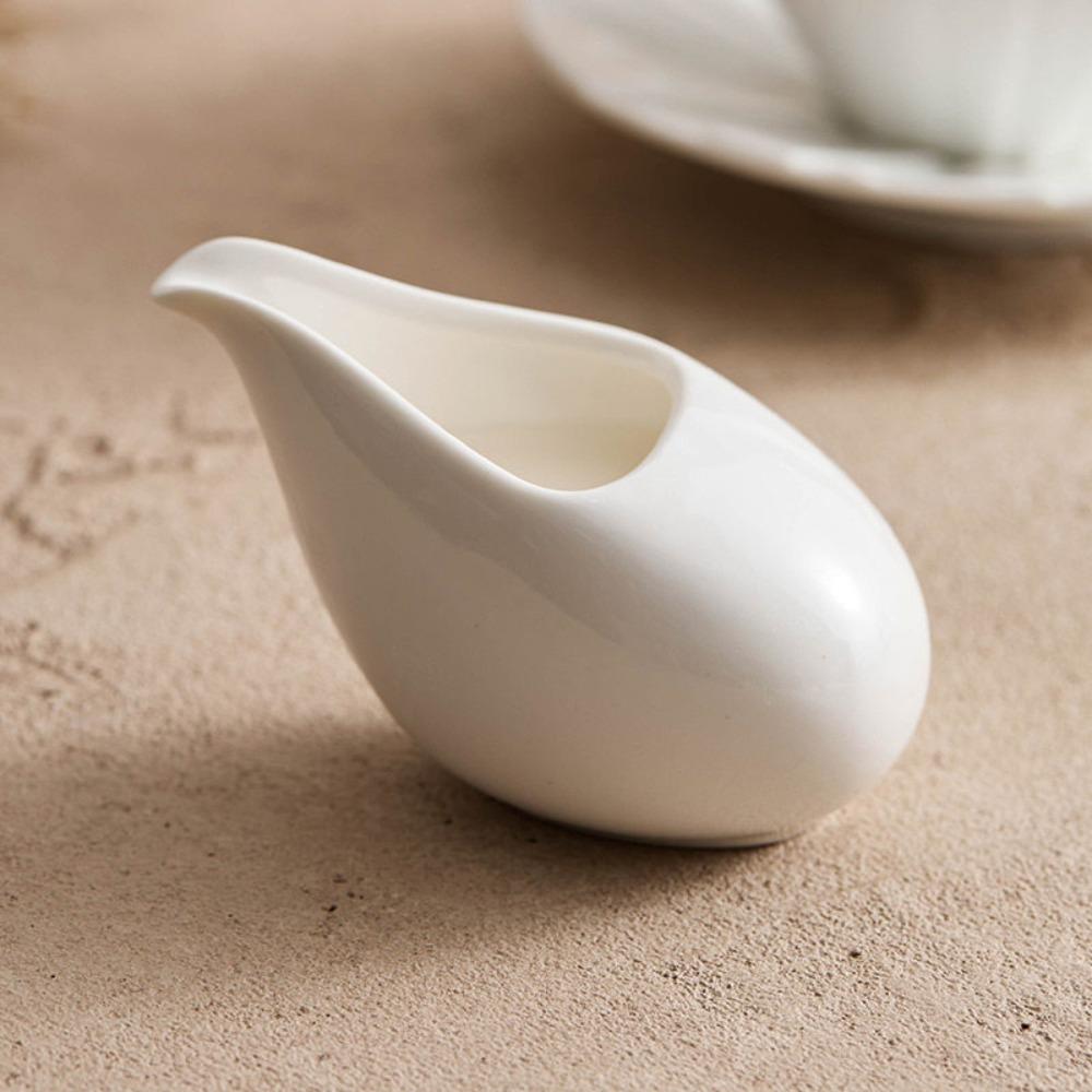 2 Piece Heat-resistant Gravy Boats Glazed Surface Sauce Dispenser Restaurant