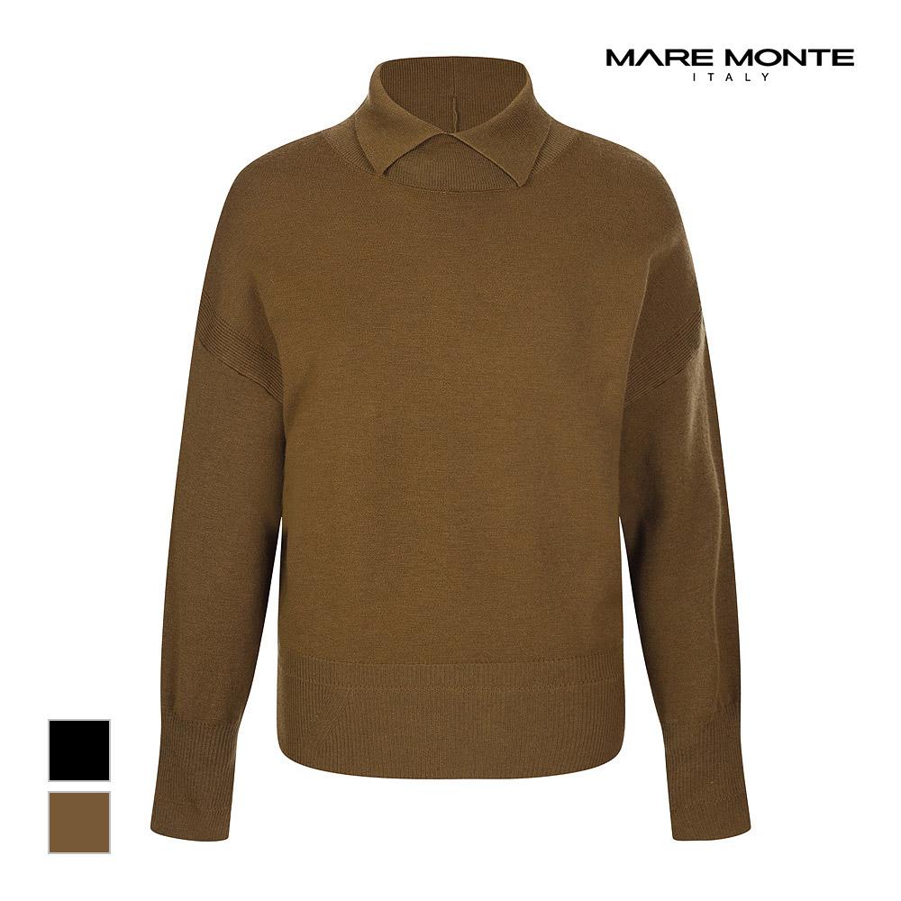 MAREMONTE Collared Neck Design Knit_M23Omkt67P0