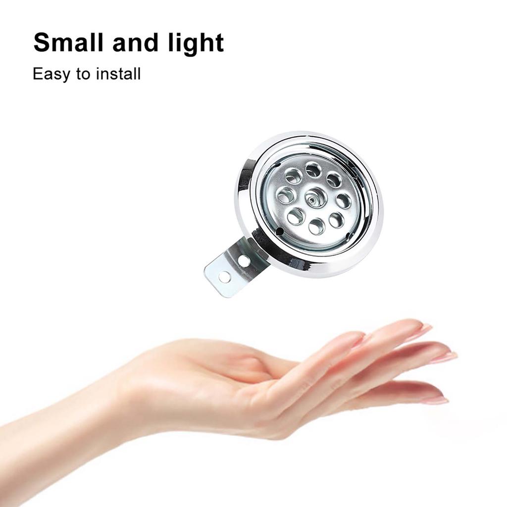 Universal Motorrad Hupe Wasserdicht 105dB Laut 12V 85mm WHoneycomb Chrom Abdeckung