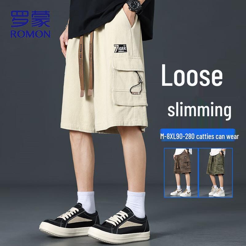 ROMON Men s Loose Fit Cargo Shorts 4XL