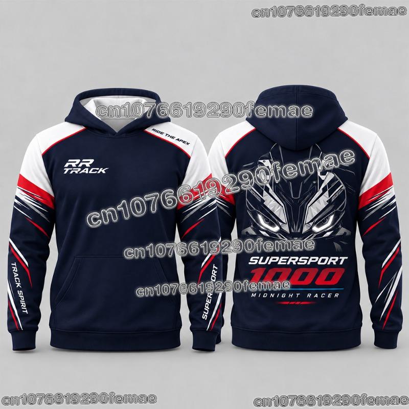 New S1000RR Racing Motorcycle Hoodie Men Long Sleeve Riding Sweatshirt Outdoor Casual Streetwear Fashion Daily Wear Top
