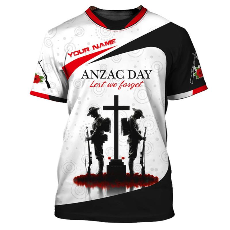 Custom Name Australia Flag Map Graphic T Shirt For Men Women Summer Casual Short Sleeve Tee Australian Animal T Shirt Kids Tops