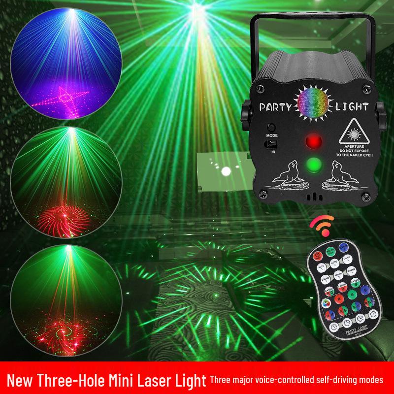 R50 Rechargeable Mini Laser Stage Light - Colorful Strobe for Parties and KTV Atmosphere
