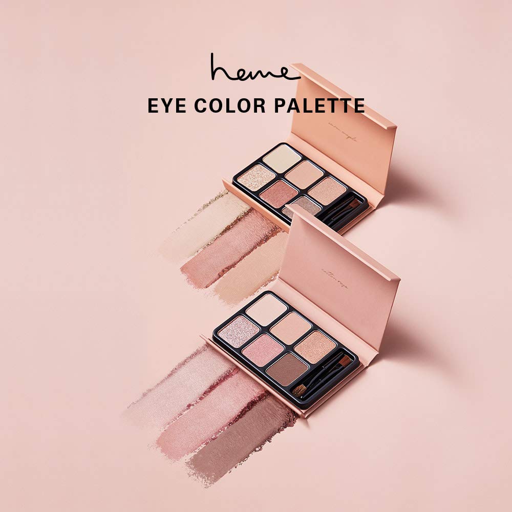 HEME Heme 6-Color Eyeshadow Palette (6 Colors) Warm Maple Taiwanese Cosmetics (Cotton Rose)