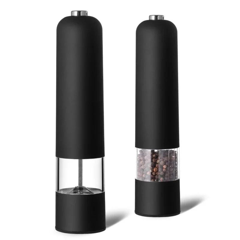 Salt Pepper Mill ABS Salt Pepper Grinder Electric Pepper Powder Mill Ceramic Grinding Core Steak Seasoning Mill Kitchen Gadget