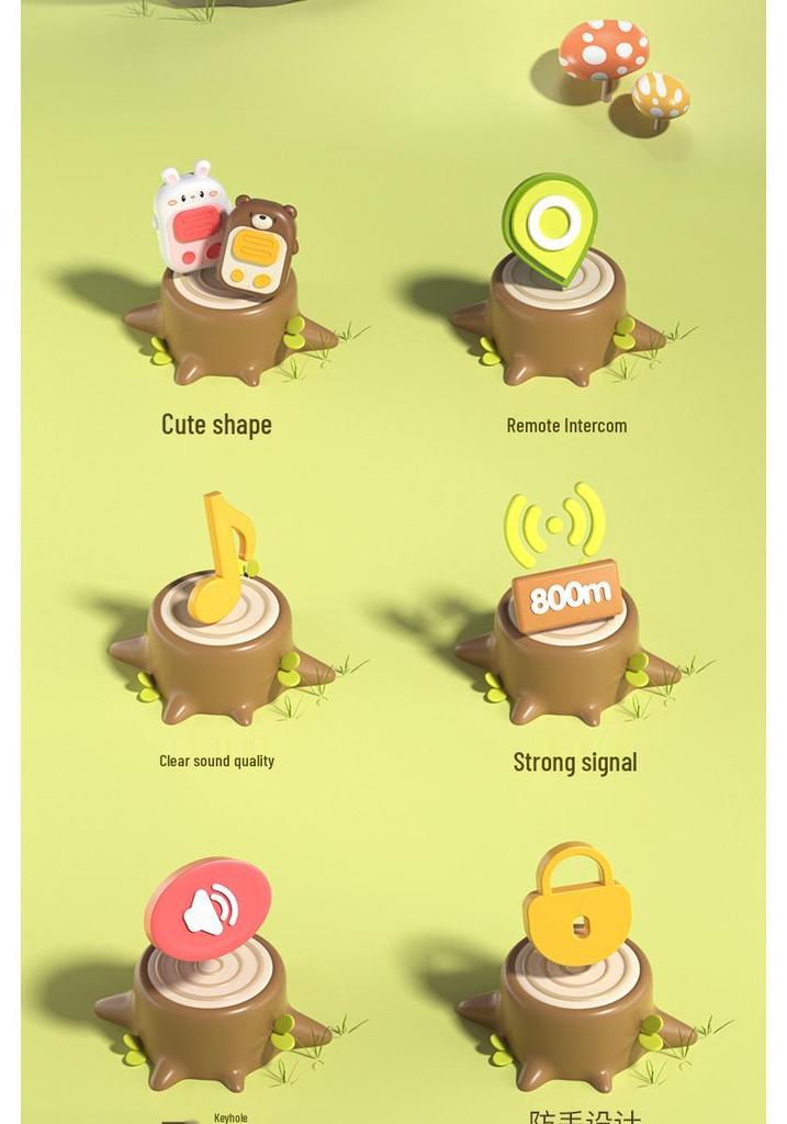 Kids' Outdoor Cartoon Walkie-Talkie: Long-Range Wireless Toy for Parent-Child Interaction
