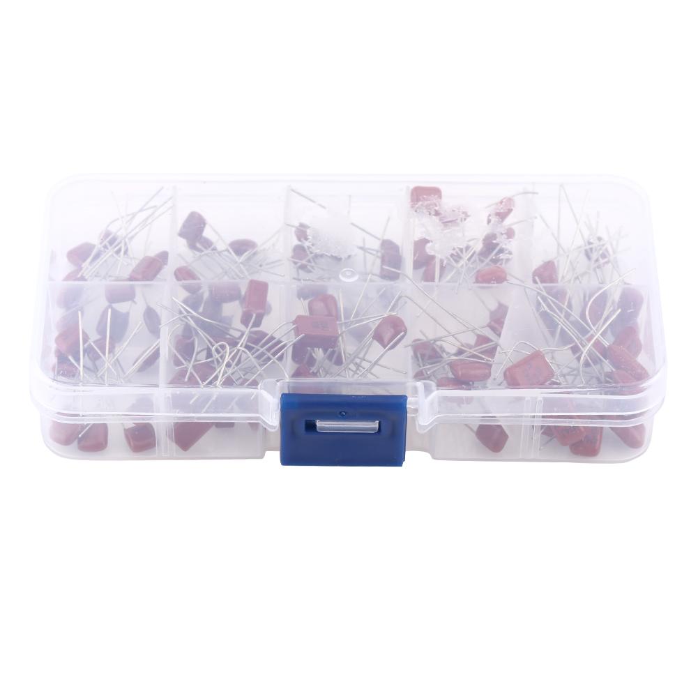 

100pcs 10 Valued CBB Polypropylene Film Capacitors Assortment Kit 10nF ~ 470nF