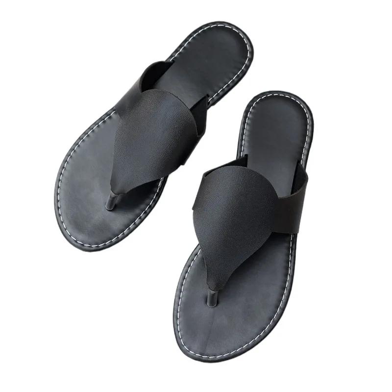 Fashion 2025 Summer New Flip Flops Women's Slippers Outdoor Low Heel Plus Size Sandals High Quality Daily Beach Slippers Zapatos Mujer