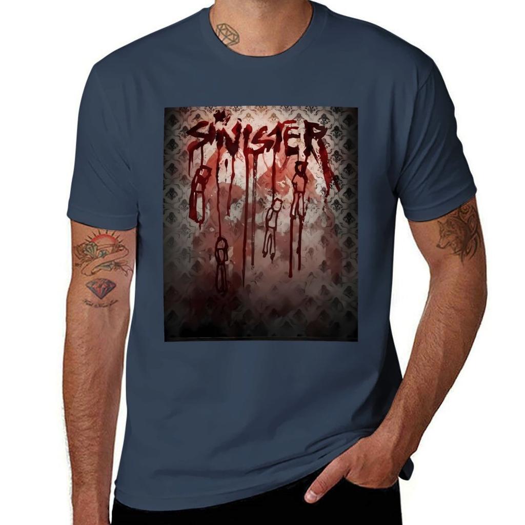 T-Shirt mit finsterem Horrorfilm-Motiv, Grafik-T-Shirt für Jungen mit Tiermuster, Herren-T-Shirt