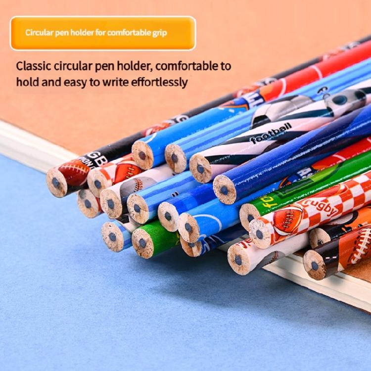 12 Pcs Baseball Pencils Football Themed Pencils Drawing Pencil with Eraser Suitable For Tests And Office Use