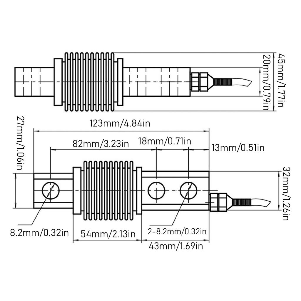 Load Cell 300kg Bellow Load Cell Stainless Steel Cantilever Beam Weight Sensor for Platform Scale 5 to 15V