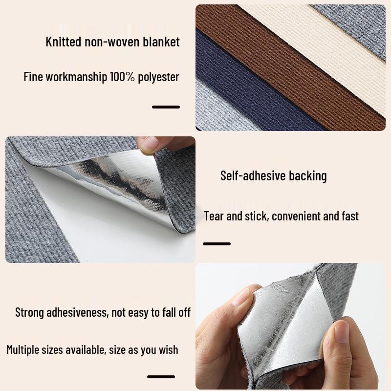 Self-Adhesive Cat Climbing and Scratching Mat - Wall and Sofa Protector, Customizable, Wear-Resistant Carpet