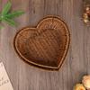 Heart-shaped Handwoven Rattan-Style Storage Basket