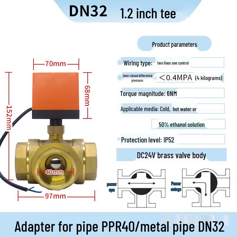 

Триходовий кульовий кран для фанкойлів, підігріву підлоги, сонячної води та іригаційних систем