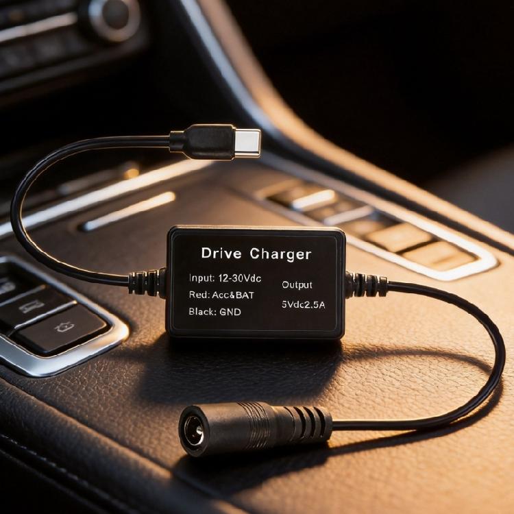 Flexible PVC DC5.5x2.1mm To USB C Power Cable For Dashboard Camera Routers Security Camera USB C Step Down Converter Wire