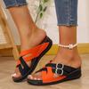 Fashion New Women Wedge Slippers Vintage Anti-slip Slippers Premium Orthopedic Open Toe Sandals Casual National Style Shoes Slides Women