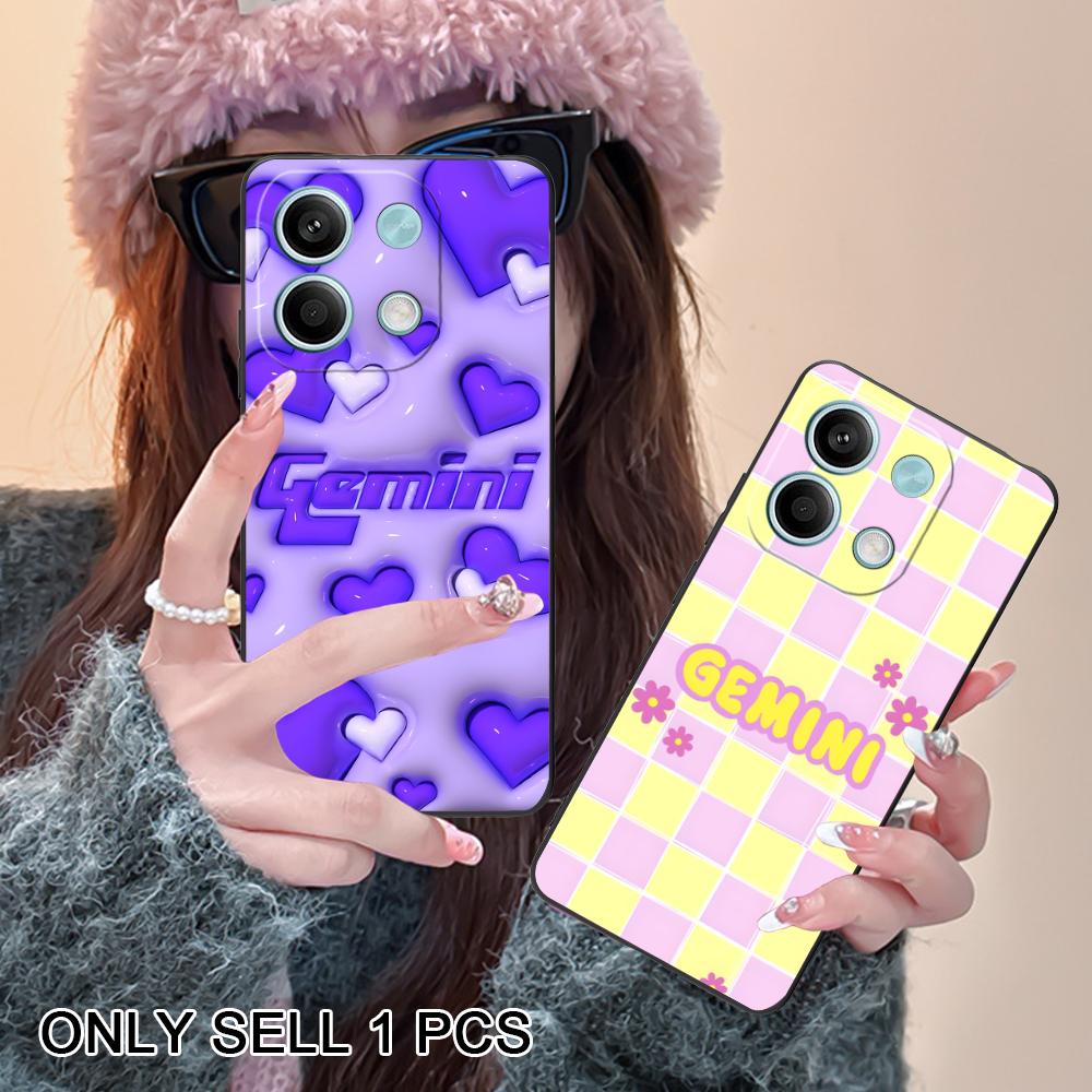 Zodiac Sign Gemini Phone Case for POCO M7 M6 M5 M4 M3 X7 X6 X5 X4 X3 Pro GT 5G Soft TPU Shockproof Cover