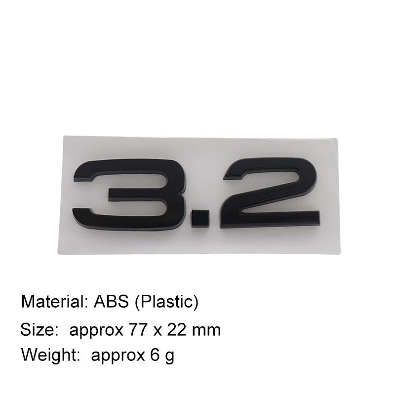 3D Premium 2.4 2.8 3.2 3.6 4.2 4.6 Logo Sticker Tail Bumper Badge Auto Rear Trunk Emblem Accessories