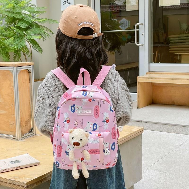 Book bag cute cartoon bear backpack girl foreign trend small school bag casual snacks backpack