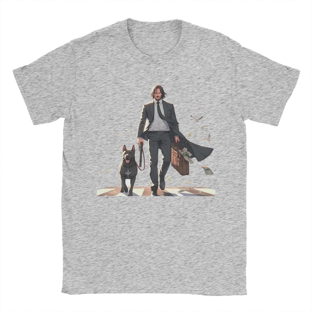 John Wick Anime Style TShirts Men Fashion Cotton Tees Crewneck Short Sleeve T Shirts Party Tops