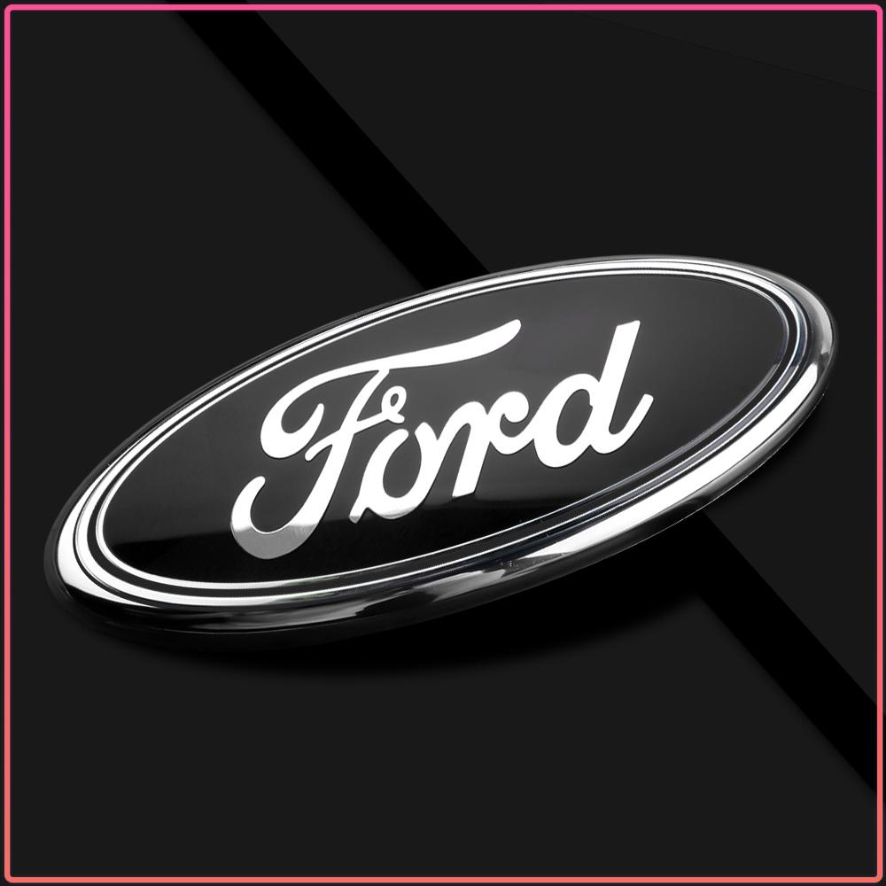 11,5X4,5cm BilLogotyp För Ford Ranger Escape Mondeo Fusion Fiesta Kuga Edge Focus Mustang Bakre Bagagelucka Emblemsdekal Tillbehör