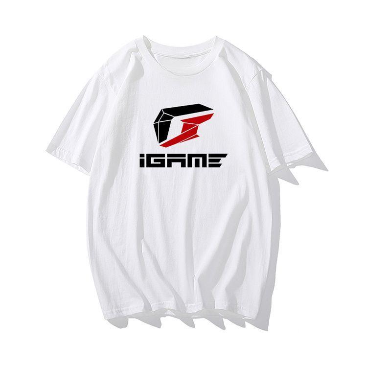 Colorful Igame Graphics Card Bar Esports Peripheral Shortsleeved Roundneck Pure Cotton Tshirt Computer City Geek Workwear