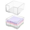 Reusable Writing Pad Holders Organizers with Sheets Stick Note, Clear Box Note Pad Set For Home and Office Workspaces