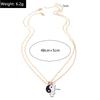 Fashion Yin Yang Tai Chi Necklace for Women Men Birthday Gift Best Friends Party Holiday Zircon Gifts
