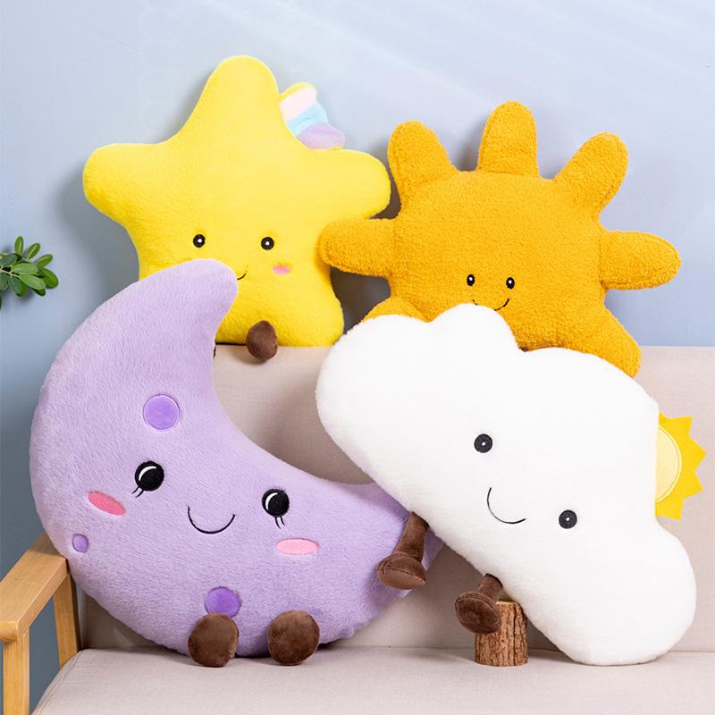 Star Sun Plush Toy Cloud Moon Stuffed Doll Pillow Sofa Cushion Ornament Gift Kid