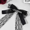 Gothic Girl Exquisite Hair Accessories Lolita Japanese Lace Ponytail Hair Clip Cute Bow Hairpins Bag Decoration