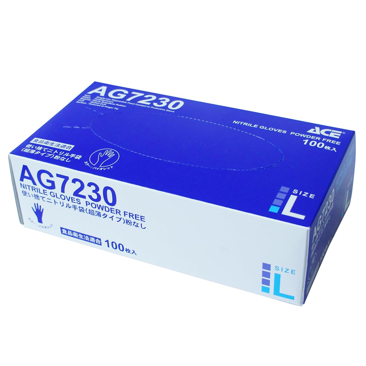 

Одноразовые нитриловые L № 1 коробка 100 шт. AG7230 [ACE] перчатки, перчатки, размер, пудра,