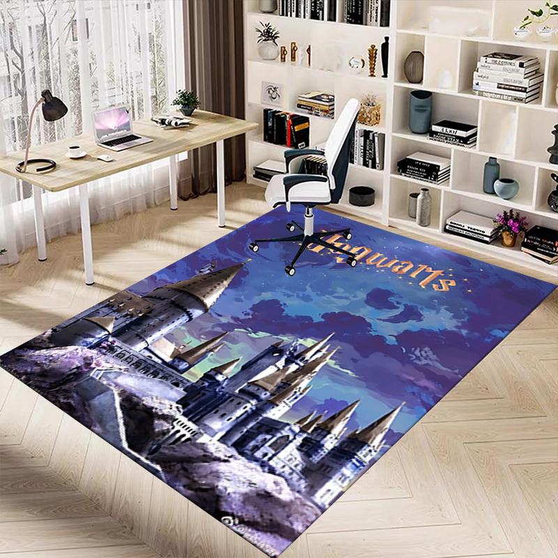 1pc Hogwarts Harry Potter Carpet, for Home & Office Decor, Desk Chair Carpet, Festive GiftL1342
