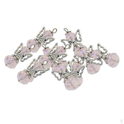 12pcs Angel Pendants Faceted Beads Spacer Bracelet Crafts Making Findings