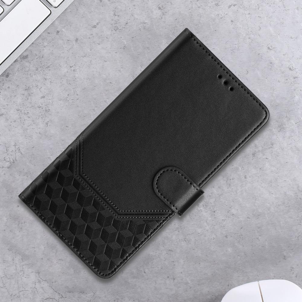 Honeycomb Leather Magnetic Wallet Flip Case for Huawei P60 Art P50 P40 P30 Pro P20 Mate 60 70 Lite - Shockproof Protective Cover