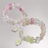 Sweet Tulip Flower Bracelet, Super Beautiful Crystal Bead Necklace