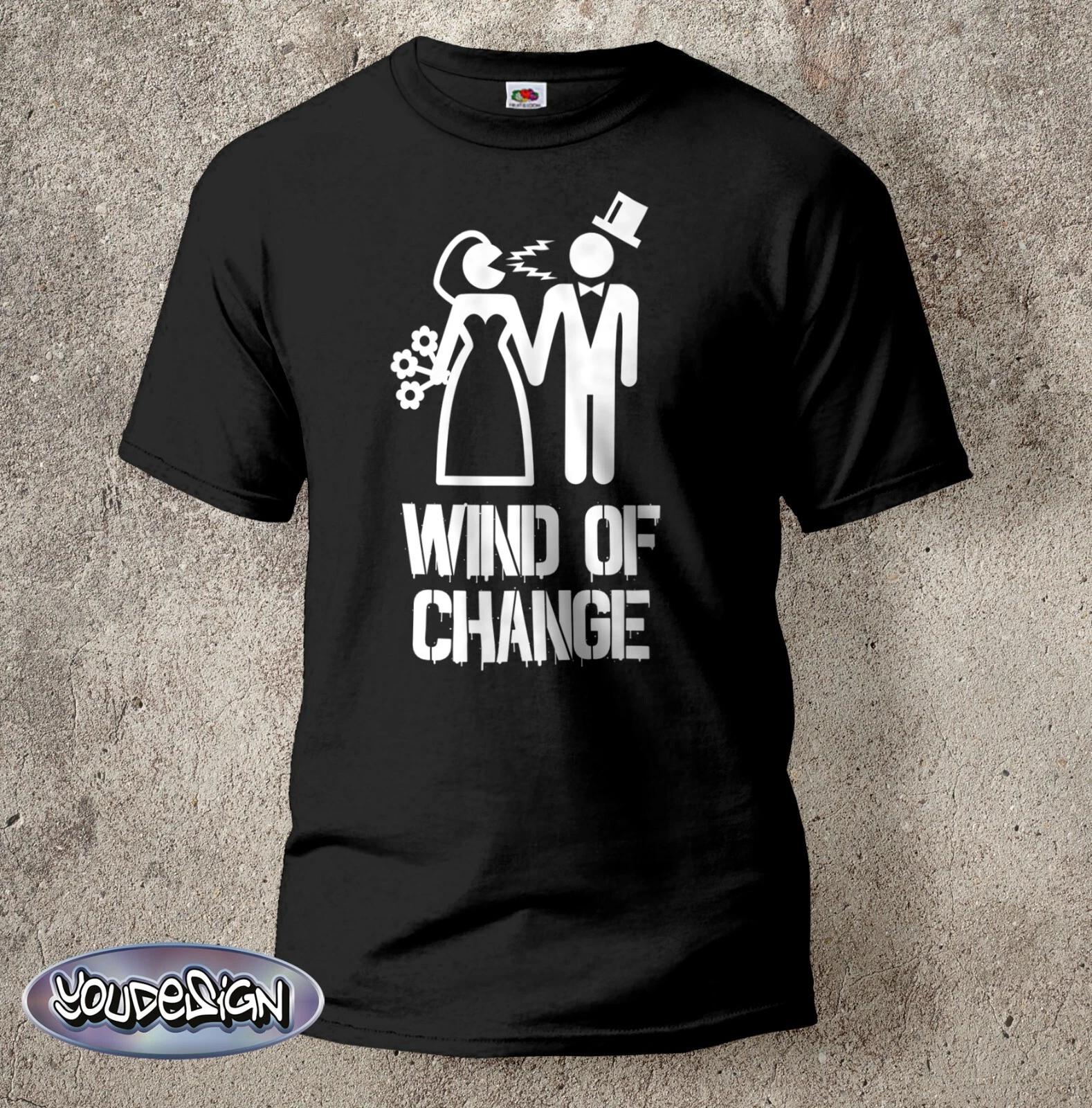 JGA Shirt Men Hen Party Hangover Wedding Groom Wind of Change XXXL